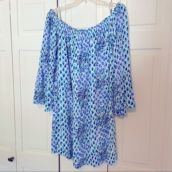 Lilly Pulitzer Nevie Off the Shoulder Dress - Picture 6 of 12